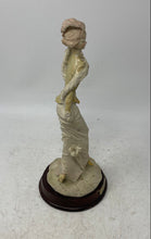 Load image into Gallery viewer, 1984 A Belcari Lady On A Wooden Base Tabletop Decorative Figurine Collectible
