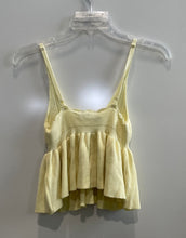 Load image into Gallery viewer, Zara Womens Yellow Knitted Sleeveless V-Neck Peplum Tank Top Size Small
