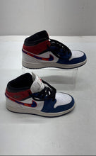 Load image into Gallery viewer, Nike Kids Air Jordan 1 Mid SE BQ6931-146 White Red Blue Sneaker Shoes Size 4.5Y
