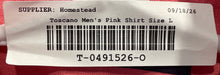 Load image into Gallery viewer, Toscano Mens Coral Pink Regular Fit Short Sleeve Collared Button-Up Shirt Size L
