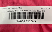 Load image into Gallery viewer, Talbots Womens Pink Lace Sleeveless Round Neck Lined Tank Top Size 14P
