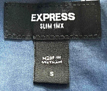 Load image into Gallery viewer, Express Mens Blue 1MX Slim Fit Long Sleeve Collared Button-Up Shirt Size Small
