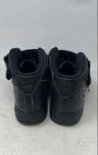 Load image into Gallery viewer, Nike Womens Air Force 1 Mid 07 Black Leather Lace-Up Sneaker Shoes Size 9
