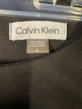 Load image into Gallery viewer, Calvin Klein Womens Black Short Sleeve Back-Zip Sheath Dress Size 4
