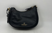 Load image into Gallery viewer, Nanette Lepore Womens Black Pebbled Leather Adjustable Strap Crossbody Purse
