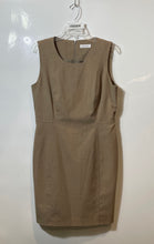 Load image into Gallery viewer, Calvin Klein Womens Brown Sleeveless Round Neck Back Zip Sheath Dress No Size
