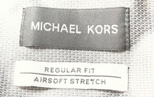 Load image into Gallery viewer, Michael Kors Mens Gray Regular Fit Airsoft Stretch Wrinkle Free Dress Shirt Sz M
