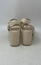 Load image into Gallery viewer, Calvin Klein Womens Lailly Beige Open Toe Block Ankle Strap Heels Size 9M
