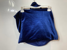 Load image into Gallery viewer, Zara Womens Blue Velvet Halter Neck Strapless Backless Blouse Top Size XL
