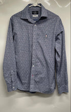 Load image into Gallery viewer, Psycho Bunny Mens Blue Floral Print Cotton Long Sleeve Button-Up Shirt Size S
