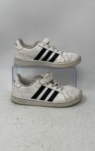 Load image into Gallery viewer, Adidas Boys Grand Court EF0109 White Low Top Hook &amp; Loop Sneaker Shoes Size 2
