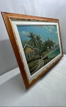 Load image into Gallery viewer, Large Palm Tree Beach House Coastal Landscape Wall Decor Framed Art Painting
