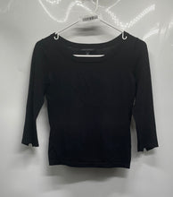 Load image into Gallery viewer, Banana Republic Womens Black 3/4 Sleeve Scoop Neck Regular Fit Blouse Top Sz XS
