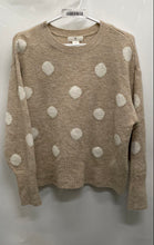 Load image into Gallery viewer, H&amp;M Womens Brown Polka Dot Knitted Crew-Neck Long Sleeve Pullover Sweater Size M

