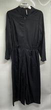 Load image into Gallery viewer, Free People Womens Black Long Sleeve Pockets Front Zip One-Piece Jumpsuit Size S
