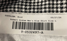 Load image into Gallery viewer, Robert Graham Mens Blue Printed Modern Americana Button-Up Shirt Size Large
