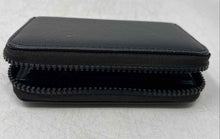 Load image into Gallery viewer, Prune Womens Penny Black Saffiano Leather Multiple Card Slots Zip-Around Wallet
