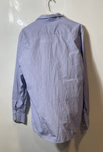 Load image into Gallery viewer, Massimo Dutti Mens Blue White Striped Long Sleeve Collared Button-Up Shirt Sz L
