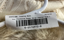 Load image into Gallery viewer, Liz Claiborne Womens Beige Long Sleeve Knitted Cardigan Sweater Size Large
