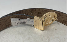 Load image into Gallery viewer, Guess Womens Black Gray Noelle Signature Print Adjustable Reversible Belt Size S
