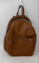 Load image into Gallery viewer, LC Lauren Conrad Womens Kate Brown Faux Leather Adjustable Strap Zipper Backpack
