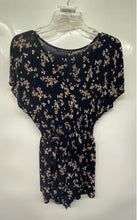 Load image into Gallery viewer, Abercrombie &amp; Fitch Womens Blue Floral Print Short Sleeve One-Piece Romper Sz S
