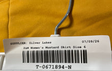 Load image into Gallery viewer, H&amp;M Womens Mustard Yellow Back-Zip &amp; Slit Straight &amp; Pencil Skirt Size 6
