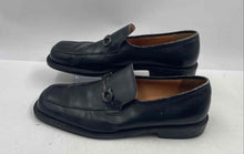Load image into Gallery viewer, Authentic Salvatore Ferragamo Mens Black Leather Loafer Shoes Size 9 3E Damaged
