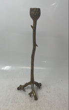Load image into Gallery viewer, Vintage Gold-Tone Leafy Branch Taper Collectible Candlestick Candle Holder
