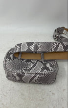 Load image into Gallery viewer, Calvin Klein Womens Gray White Snakeskin Leather Adjustable Strap Fanny Bag
