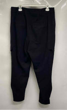 Load image into Gallery viewer, Express Womens Black Flat Front Super High Rise Ankle Cargo Pants Size 14R
