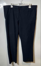 Load image into Gallery viewer, Ann Taylor Womens Blue Flat Front Pockets Straight Leg Cropped Pants Size 14
