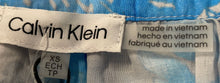Load image into Gallery viewer, Calvin Klein Womens Gray Blue Floral Cotton Button Long Sleeve Blouse Top Sz XS
