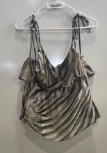 Load image into Gallery viewer, Zara Womens Multicolor Zebra Print Ruffle Sleeveless V-Neck Blouse Top Size XS
