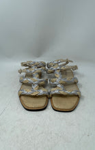 Load image into Gallery viewer, Serena Uziyel Womens Ronda Beige Silver Braided Ankle Strap Sandals Size EUR 39
