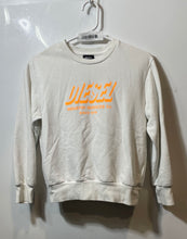 Load image into Gallery viewer, Diesel Boys White Cotton Blend Long Sleeve Crew Neck Pullover Sweatshirt Sz 12Y
