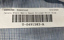 Load image into Gallery viewer, Calvin Klein Mens Peach Plaid Roll-Tab Sleeve Collared Button-Up Shirt Size XXL
