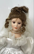 Load image into Gallery viewer, Porcelain Bride Decorative Collectible Doll Wearing White Wedding Gown
