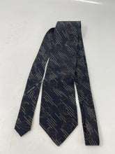 Load image into Gallery viewer, Valentino Mens Black Printed 100% Silk Classic Adjustable Designer Necktie
