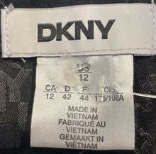 Load image into Gallery viewer, DKNY Womens Black Long Sleeve Collared Self-Tie Button Front Shirt Dress Size 12
