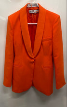 Load image into Gallery viewer, Zara Womens Vibrant Orange Long Sleeve Belted Single Breasted Blazer Size S
