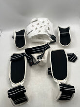 Load image into Gallery viewer, LXV Vision White Black Taekwondo Platinum Protective Gears Set Size S 6 Pcs
