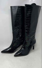 Load image into Gallery viewer, Worthington Womens Doria Black Stiletto Heel Side Zip Over The Knee Boots Sz 11
