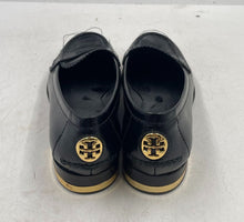 Load image into Gallery viewer, Authentic Tory Burch Womens Black Slip-On Loafer Shoes Size 5.5M Damaged
