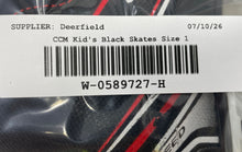 Load image into Gallery viewer, CCM Unisex Kids JetSpeed FT340 Black Leather Lace-Up Ice Hockey Skates Size 1
