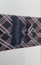 Load image into Gallery viewer, Giorgio Brutini Mens Multicolor Plaid Print Keeper Loop Adjustable Pointed Tie
