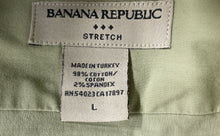 Load image into Gallery viewer, Banana Republic Mens Light Green Long Sleeve Stretch Button-Up Shirt Size Large
