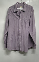 Load image into Gallery viewer, Old Navy Mens Purple Striped Print Long Sleeve Collared Button-Up Shirt Size XXL
