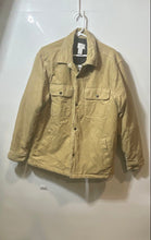 Load image into Gallery viewer, H&amp;M Mens Beige Cotton Long Sleeve Collared Regular Fit Snap Front Jacket Size M
