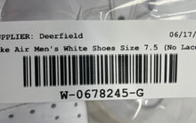 Load image into Gallery viewer, Nike Mens Air Force 1 07 CW2288-111 White Leather Sneaker Shoes Sz 7.5 No Laces
